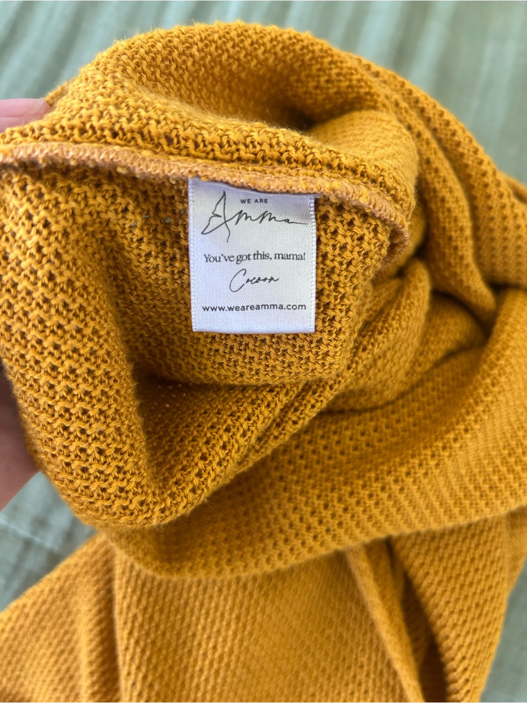 We Are Amma Lightweight Mustard Yellow Knit Nursing Cover/ Top | Usa Made — image 7 of 8
